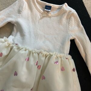 Old Navy White and Pink Kids Casual Dress